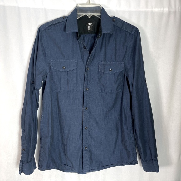 H&M Long Sleeve Button Up Shirt - Picture 1 of 4